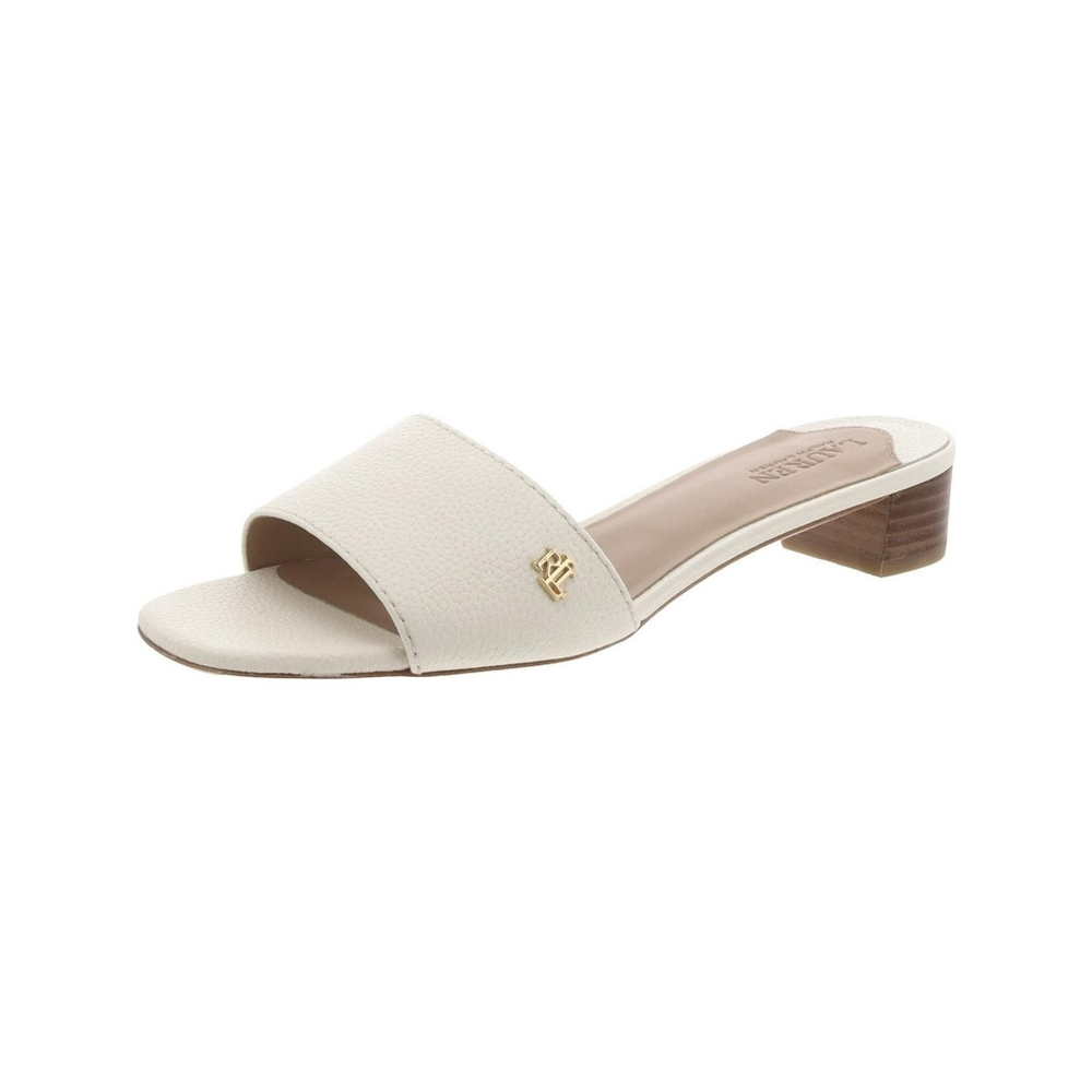 Like New Leather Slides Ralph Lauren